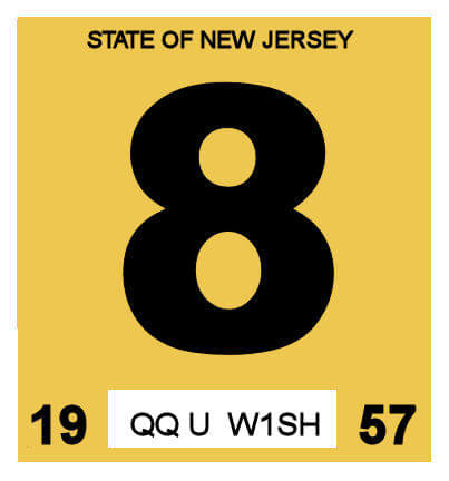 (image for) 1957 New Jersey INSPECTION Sticker